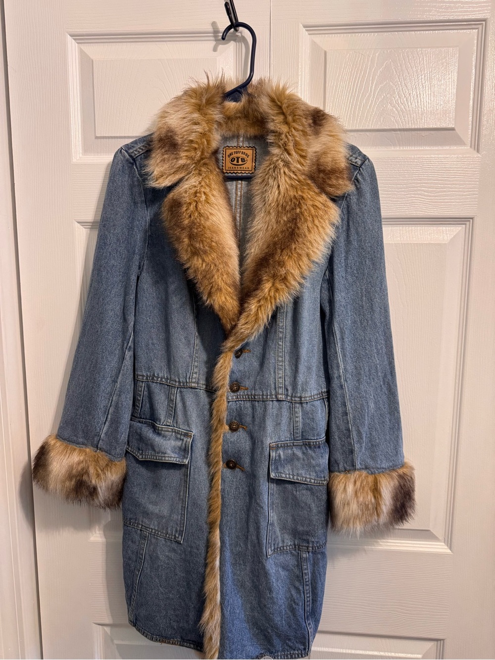 OTB One Tuff Babe Penny Lane Denim Jacket Coat Y2K Size Large